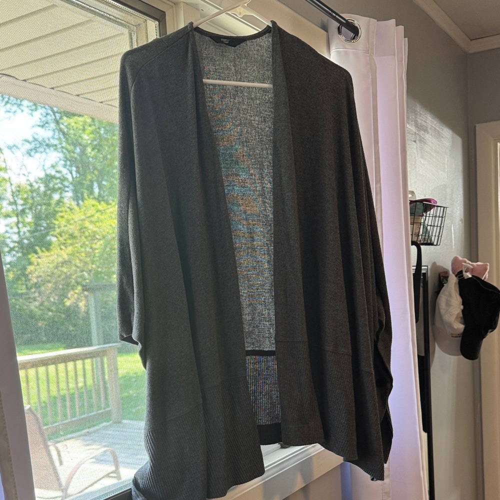 Simply Vera Vera Wang Charcoal Cardigan